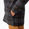Giacca-camicia con cappuccio in flanella idrorepellente