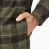 Giacca-camicia con cappuccio in flanella idrorepellente