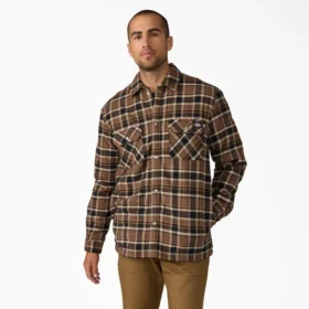Giacca-camicia in flanella foderata in pile idrorepellente