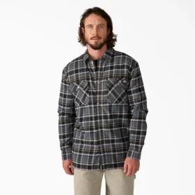 Giacca-camicia in flanella foderata in pile idrorepellente