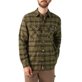 Giacca-camicia in flanella foderata in pile idrorepellente