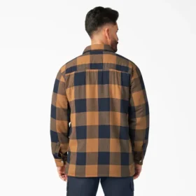 Giacca-camicia in flanella foderata in pile idrorepellente