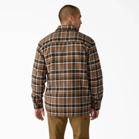 Giacca-camicia in flanella foderata in pile idrorepellente