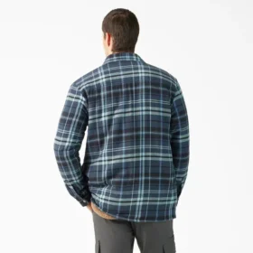 Giacca-camicia in flanella foderata in pile idrorepellente