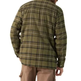 Giacca-camicia in flanella foderata in pile idrorepellente