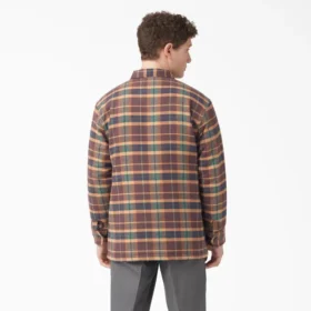Giacca-camicia in flanella trapuntata