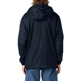 Giacca con cappuccio in nylon foderata in pile