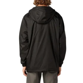 Giacca con cappuccio in nylon foderata in pile