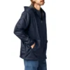 Giacca con cappuccio in nylon foderata in pile Giacca con cappuccio in nylon foderata in pile