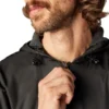 Giacca con cappuccio in nylon foderata in pile Giacca con cappuccio in nylon foderata in pile