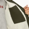 Giacca da lavoro da donna in tela di cotone con fodera in pile a pelo lungo Giacca da lavoro da donna in tela di cotone con fodera in pile a pelo lungo