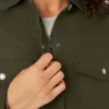 Giacca da lavoro da donna in tela di cotone con fodera in pile a pelo lungo Giacca da lavoro da donna in tela di cotone con fodera in pile a pelo lungo