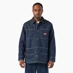Giacca da lavoro in denim foderata in pile