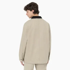 Giacca da lavoro in tela di cotone stonewashed senza fodera