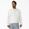 Giacca in denim a pieghe con cimosa