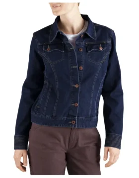 Giacca in denim elasticizzato da donna