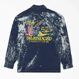 Giacca in denim sbiancato Brain Dead