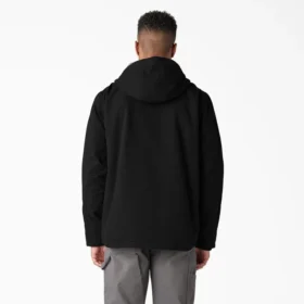 Giacca in tela di cotone con fodera in pile a pelo lungo