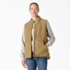 Gilet da donna in tela di cotone foderato in pile