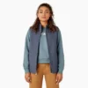 Gilet da donna in tela di cotone foderato in pile