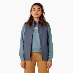 Gilet da donna in tela di cotone foderato in pile Gilet da donna in tela di cotone foderato in pile