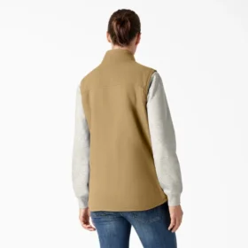Gilet da donna in tela di cotone foderato in pile Gilet da donna in tela di cotone foderato in pile