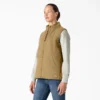 Gilet da donna in tela di cotone foderato in pile