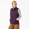 Gilet da donna in tela di cotone foderato in pile