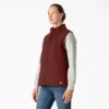 Gilet da donna in tela di cotone foderato in pile