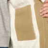 Gilet da donna in tela di cotone foderato in pile