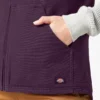 Gilet da donna in tela di cotone foderato in pile