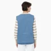 Gilet in denim con chiusura frontale a zip