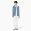 Gilet in denim con chiusura frontale a zip