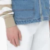 Gilet in denim con chiusura frontale a zip