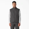 Gilet in tela di cotone con fodera in pile a pelo lungo Gilet in tela di cotone con fodera in pile a pelo lungo