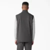 Gilet in tela di cotone con fodera in pile a pelo lungo Gilet in tela di cotone con fodera in pile a pelo lungo