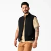 Gilet in tela di cotone con fodera in pile a pelo lungo Gilet in tela di cotone con fodera in pile a pelo lungo