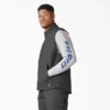Gilet in tela di cotone con fodera in pile a pelo lungo Gilet in tela di cotone con fodera in pile a pelo lungo