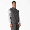 Gilet in tela di cotone con fodera in pile a pelo lungo Gilet in tela di cotone con fodera in pile a pelo lungo