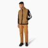 Gilet in tela di cotone con fodera in pile a pelo lungo Gilet in tela di cotone con fodera in pile a pelo lungo