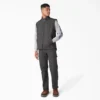 Gilet in tela di cotone con fodera in pile a pelo lungo Gilet in tela di cotone con fodera in pile a pelo lungo