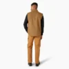 Gilet in tela di cotone con fodera in pile a pelo lungo Gilet in tela di cotone con fodera in pile a pelo lungo