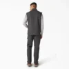 Gilet in tela di cotone con fodera in pile a pelo lungo Gilet in tela di cotone con fodera in pile a pelo lungo