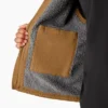 Gilet in tela di cotone con fodera in pile a pelo lungo Gilet in tela di cotone con fodera in pile a pelo lungo