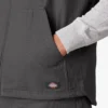 Gilet in tela di cotone con fodera in pile a pelo lungo Gilet in tela di cotone con fodera in pile a pelo lungo