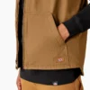 Gilet in tela di cotone con fodera in pile a pelo lungo Gilet in tela di cotone con fodera in pile a pelo lungo
