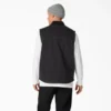 Gilet in tela di cotone stonewashed con fodera in pile a pelo lungo Gilet in tela di cotone stonewashed con fodera in pile a pelo lungo