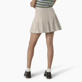 Gonna a pieghe in twill da donna