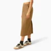 Gonna midi cargo da donna in tela di cotone