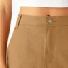 Gonna midi cargo da donna in tela di cotone